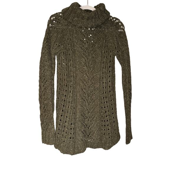 Sleeping on Snow Anthropologie Dark Green Eldora Turtleneck Sweater - Picture 5 of 8